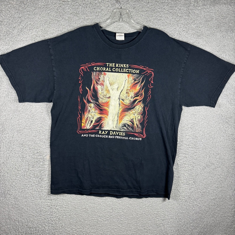 Ray Davies The Kinks Choral Collection 2011 Tour Shirt Mens XL Black Graphic Tee